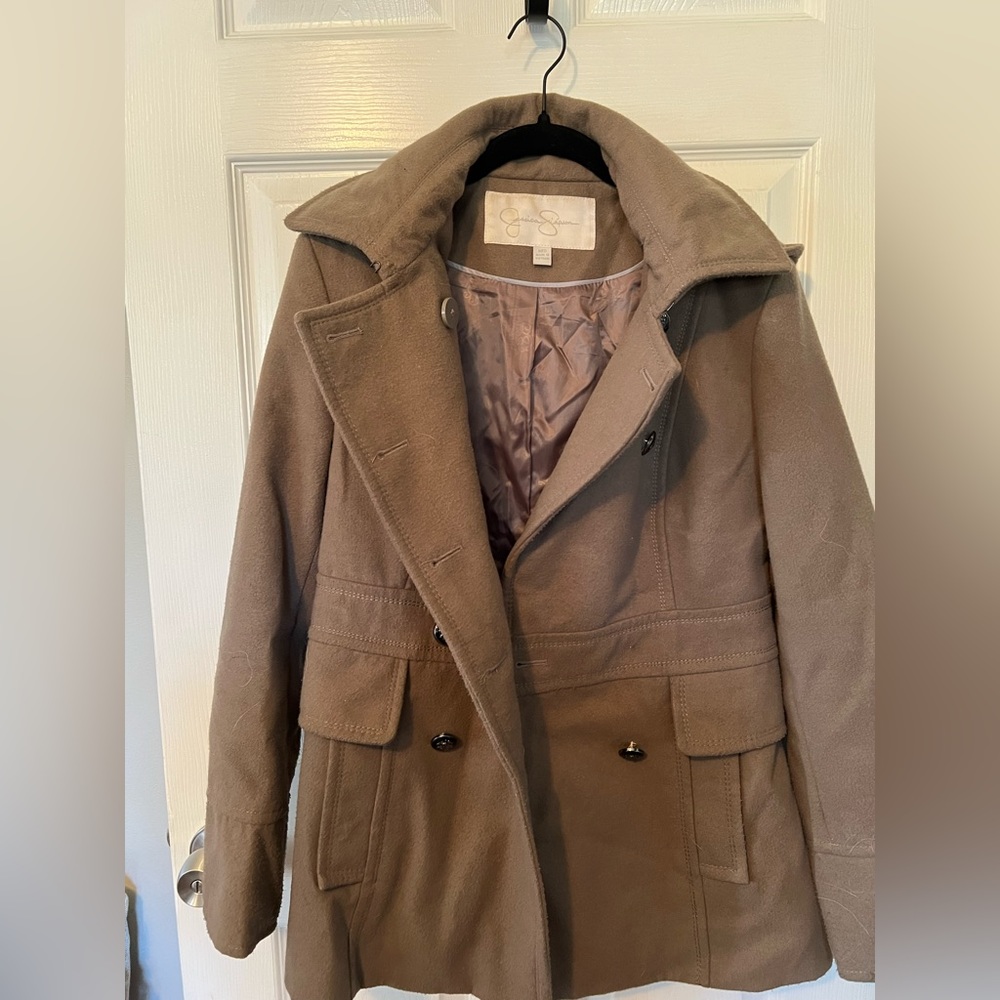 Light brown Jessica Simpson winter coat w/ detachable hood